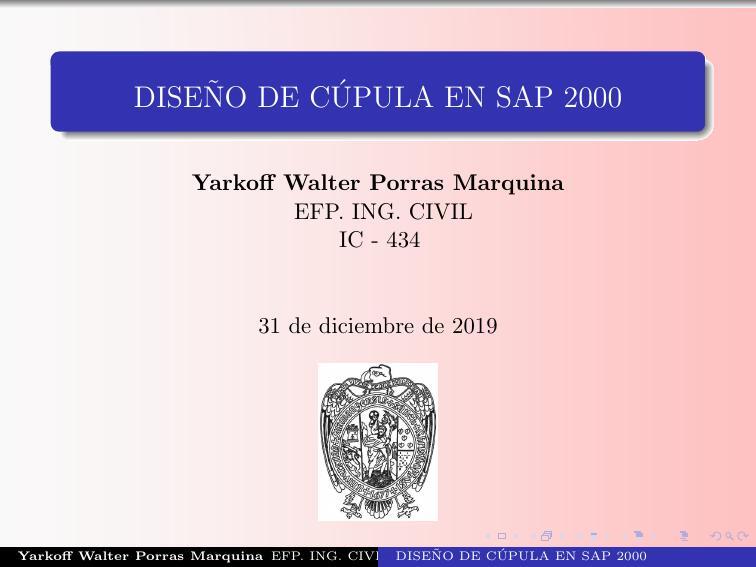 DISEÑO DE CUPULA EN SAP2000