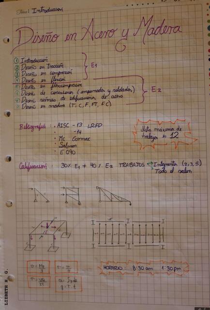 Diseño en Acero y Madera Cuaderno de apuntes