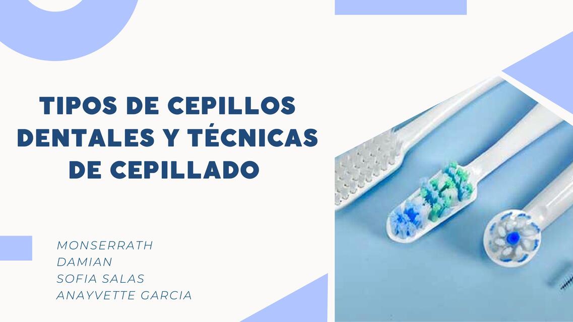 Tipos de cepillos dentales y técnicas de cepillad