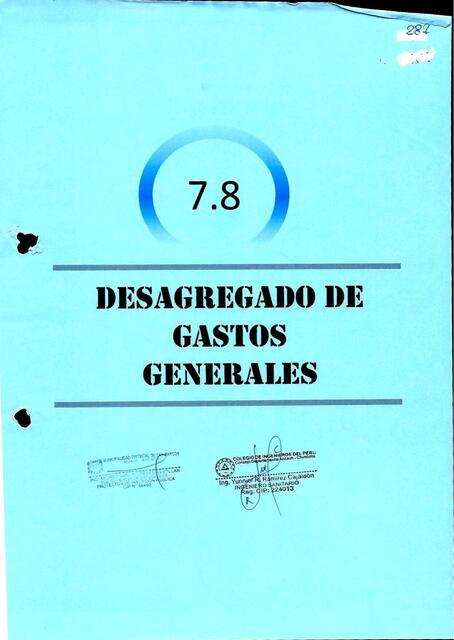 DESAGREGADO DEGASTOS GENERALES