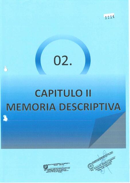 MEMORIA DESCRIPTIVA