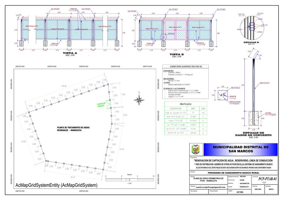 PLANO DE CERCO PERIME PTAR PCP PTAR