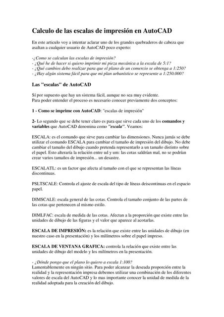 calculo de las escalas de impresion en autocad