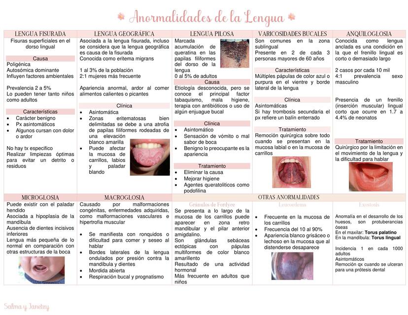 Anormalidades de la lengua