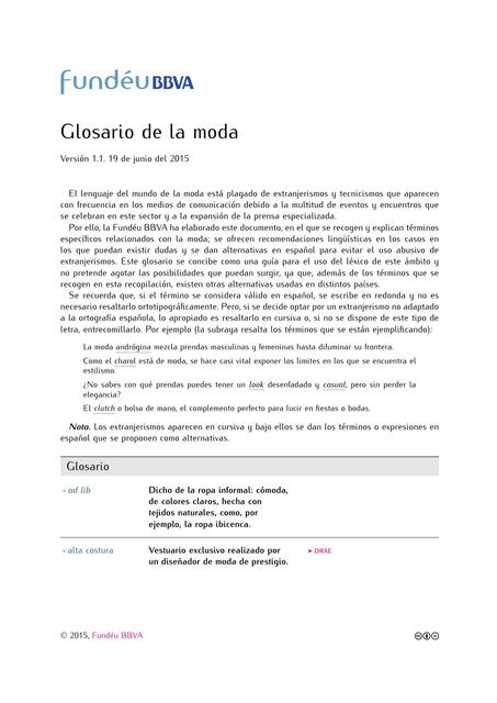 06 Glosario de la moda autor Fundéu