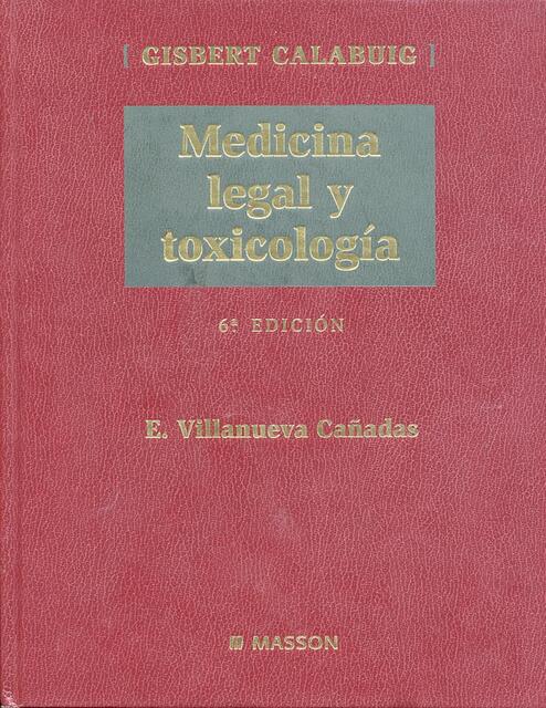 Medicina Legal y Toxicologia 6 Ed Gisbert Villanue