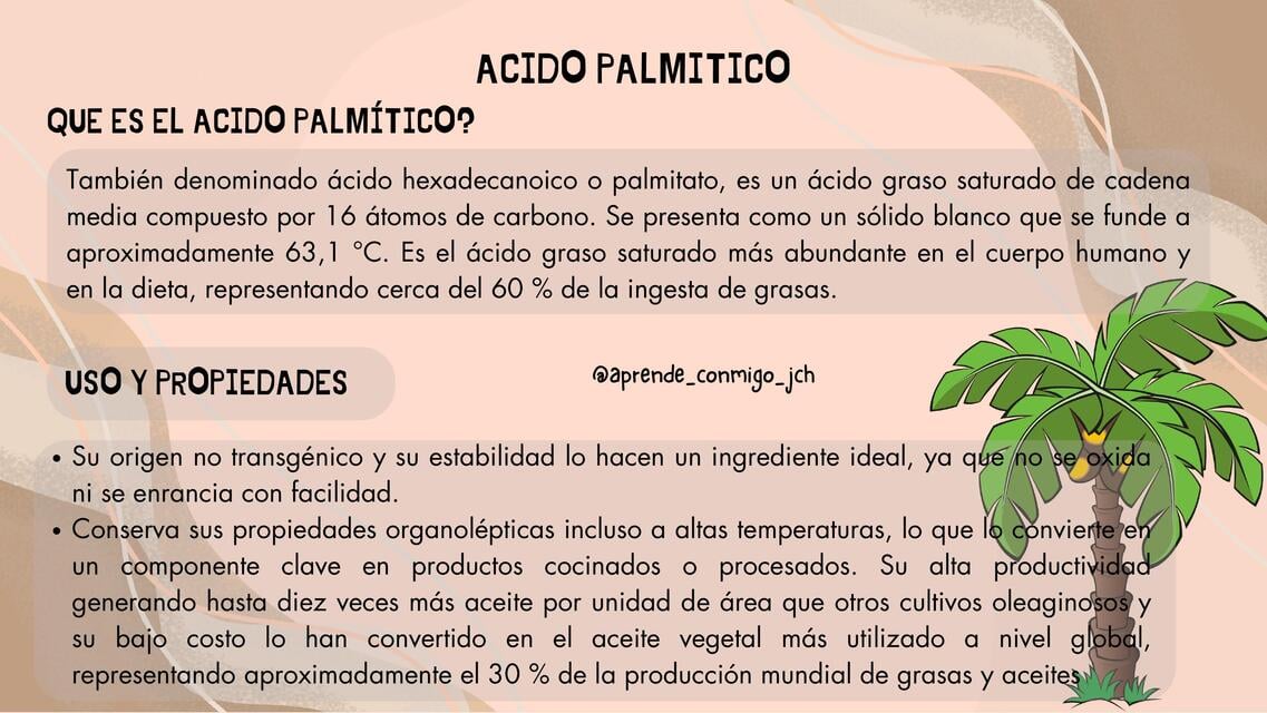 Ácido Palmitico | Josué Chuncho | uDocz