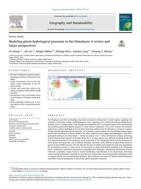 HimalDoc Modeling glacio hydrological processes in