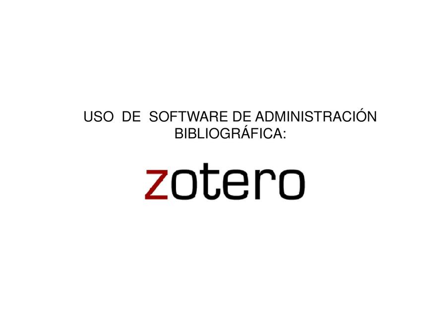 Gestor Referencias ZOTERO