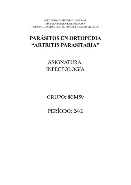 Parasitos en ortopedia