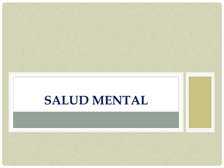 CLASE SALUD MENTAL