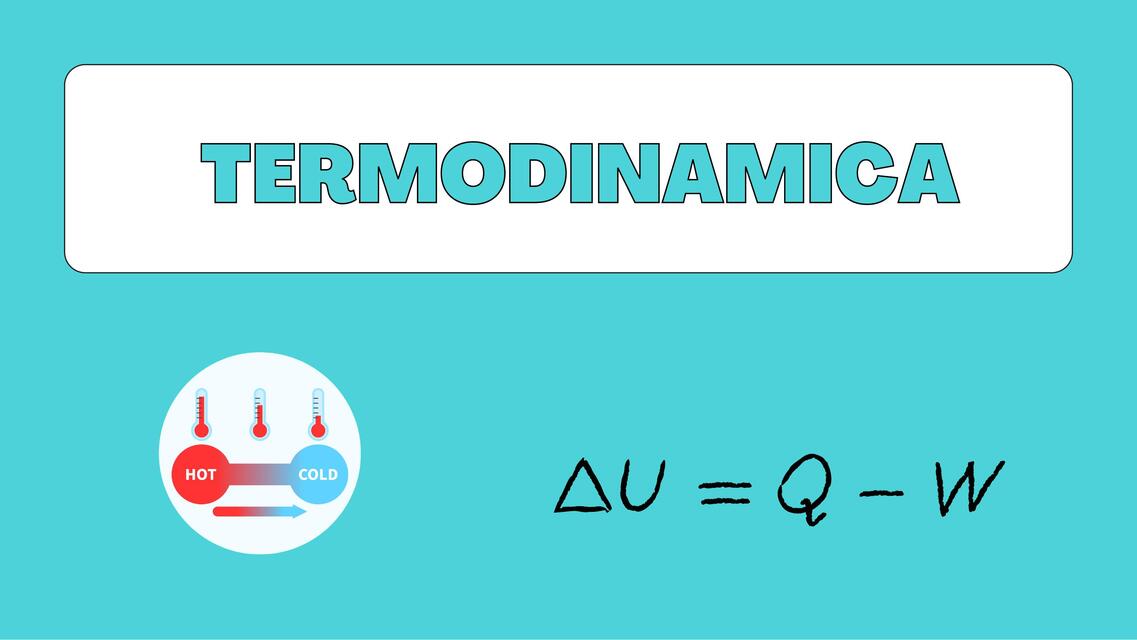 Primera ley de la termodinámica