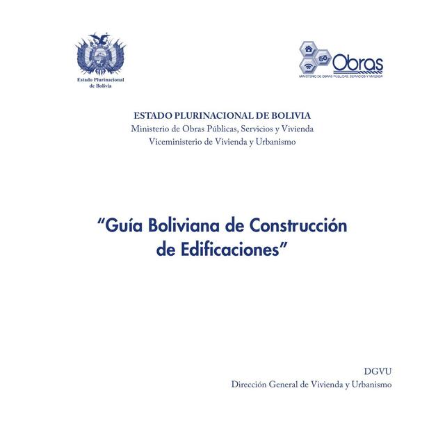 Guía Boliviana De Construcción De Edificaciones