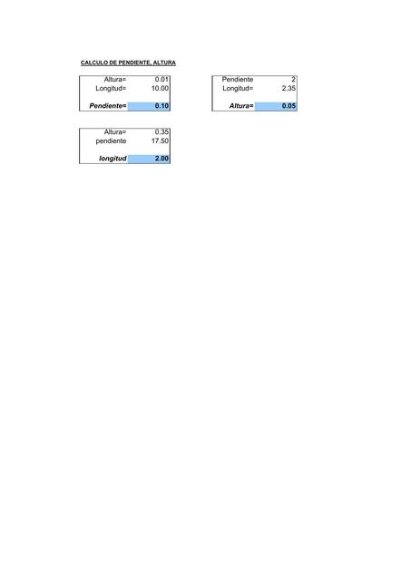 calculo de pendiente