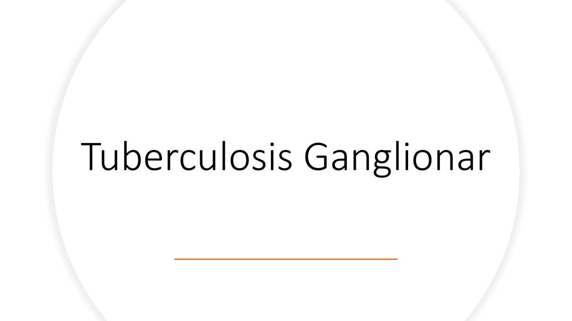 Tuberculosis Ganglionar