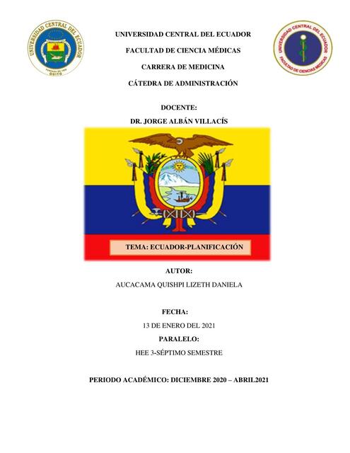 República del Ecuador y Planificación