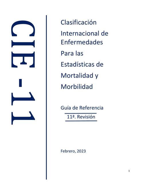 Clasificación internacional las enfermedades cie 11