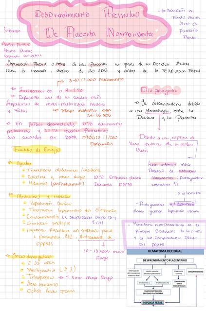 DESPRENDIMIENTO PREMATURO DE PLACENTA NORMOINSERTA APUNTE