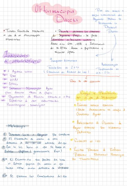 Oftalmoscopia directa APUNTE