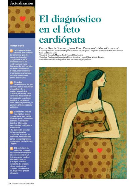 El diagnostico del feto cardiópata