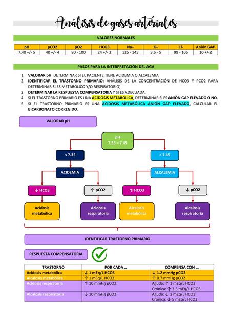 Análisis de gases arteriales