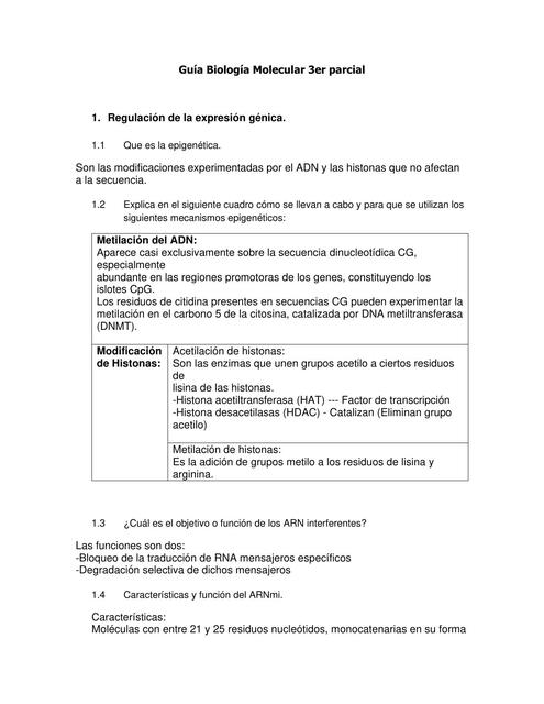 GuAa 3er Parcial BiologAa Molecular 22B