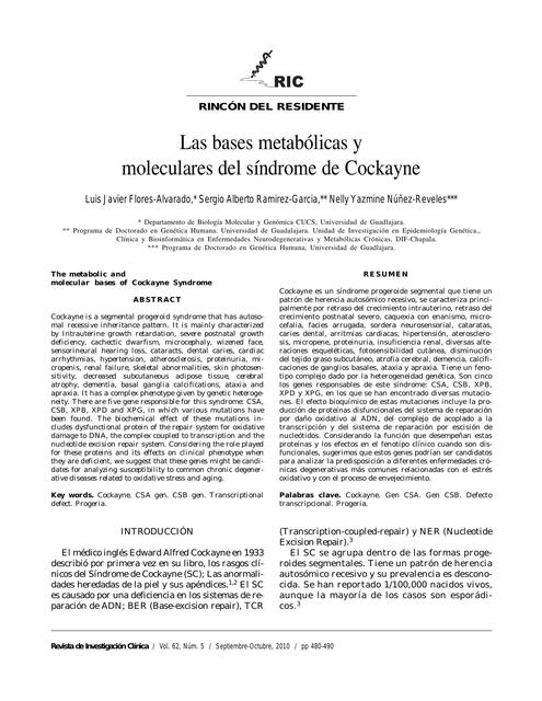 Bases moleculares del sAndrome de Cockayne