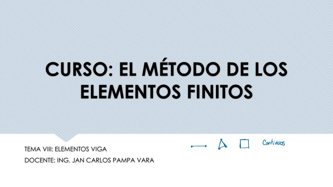 Método de los elementos finitos Elementos Viga