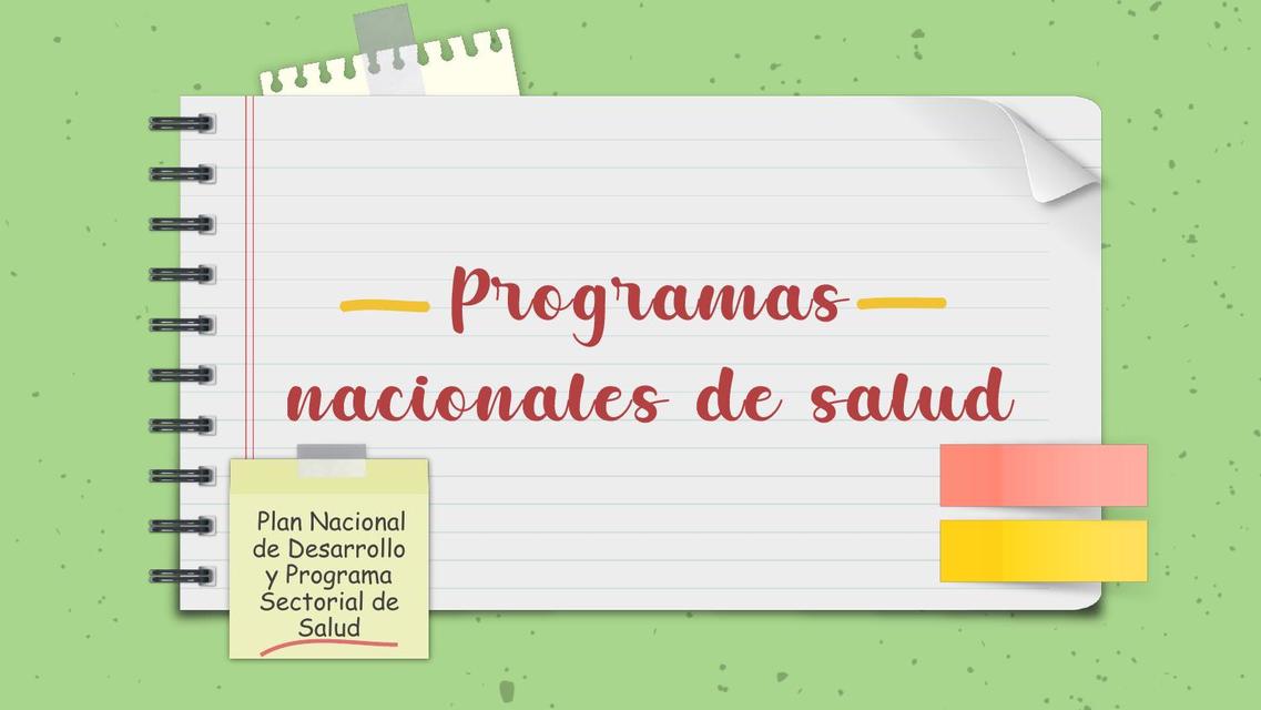 Programas Nacionales de salud