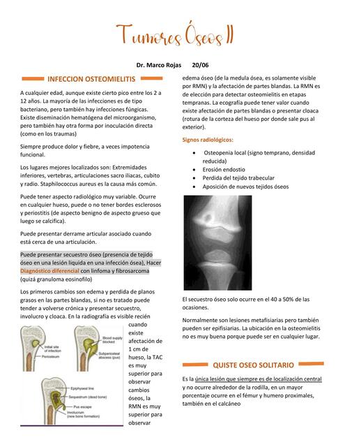 TUMORES OSEOS PARTE 2 RADIOLOGIA TEORICAS UMSS