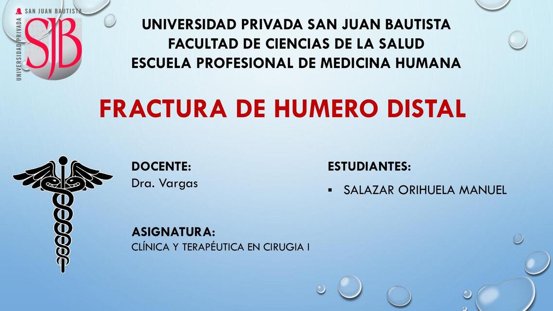 FRACTURA DE HUMERO DISTAL