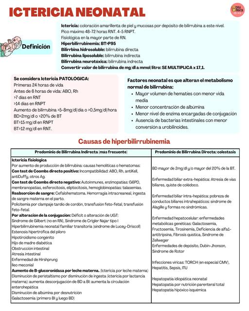 Ictericia neonatal