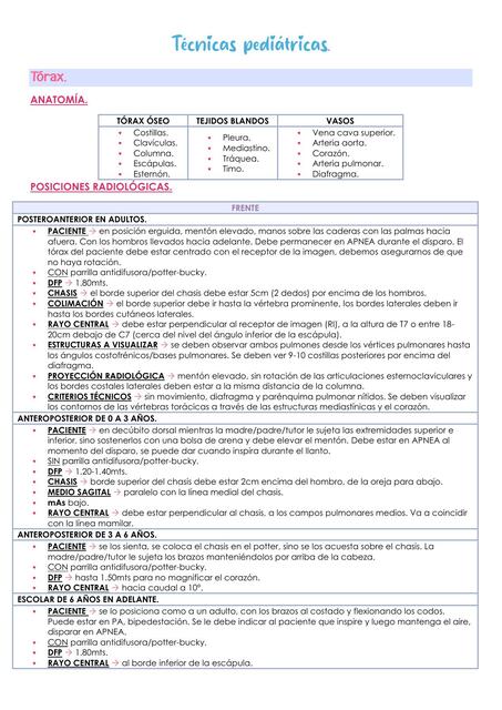 APUNTE - TÉCNICAS RADIOLÓGICAS PEDIÁTRICAS