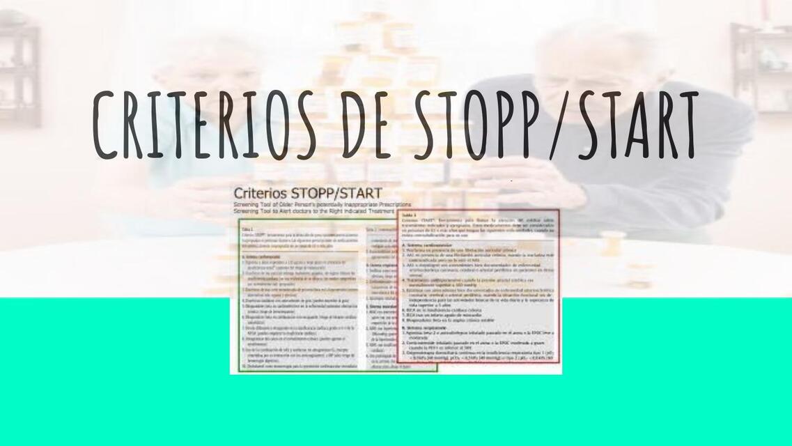 12 Criterios de STOPP y START