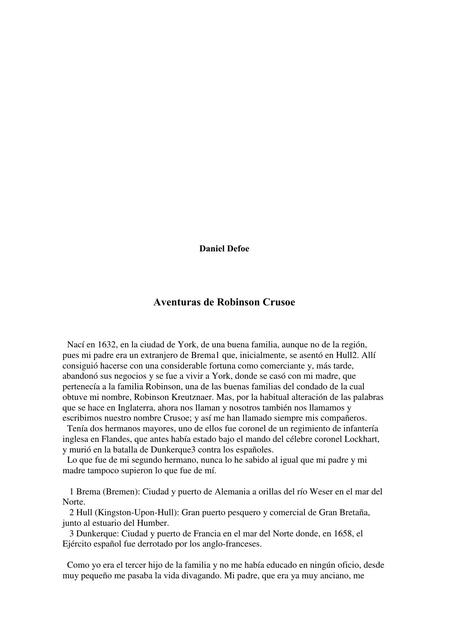 Autor Von Robinson Crusoe 5 Buchstaben 5 Robinson Crusoe autor Daniel Defoe | JonaPruebas | uDocz