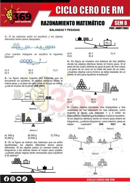 TEMA 22 BALANZAS Y PESADAS