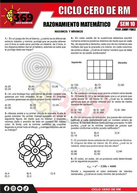 TEMA 30 MAXIMOS Y MINIMOS I