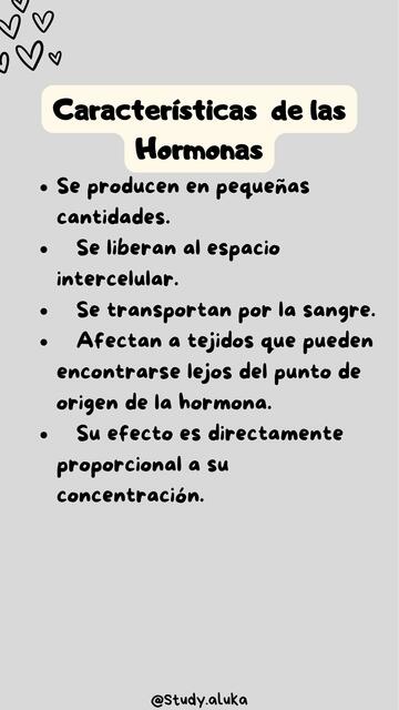 Características de las Hormonas