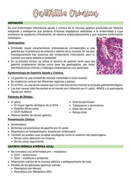 Gastritis Crónica