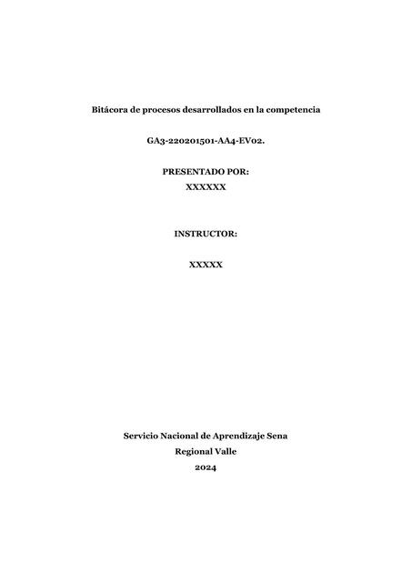 Bitácora de procesos desarrollados en la competenc