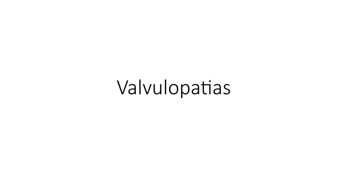 valvulopatias