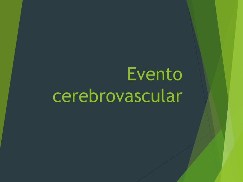 Evento cerebrovascular