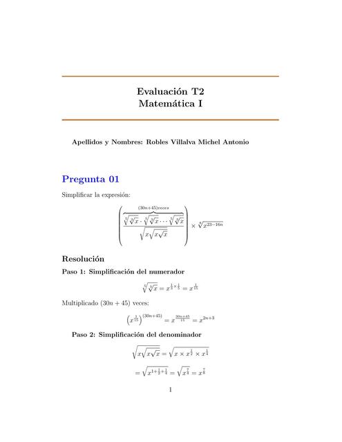 Examen T2 de Matemática I