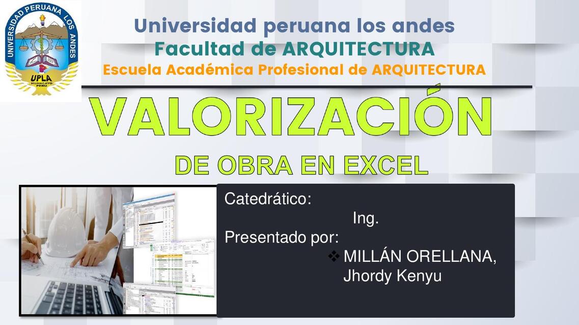 VALORIZACION EN EXCEL pptx