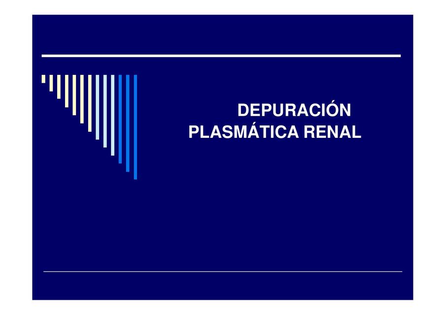 Depuración Renal - Nefrofisiología