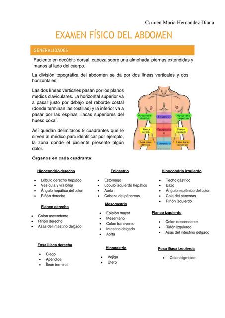 Examen físico del abdomen