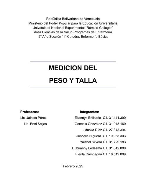 INFORME DE MEDICION DEL PESO Y TALLA15 h