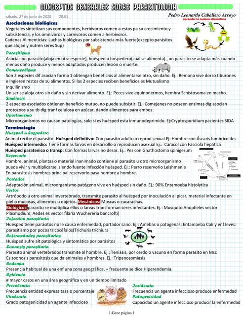 Generalidades Parasitología