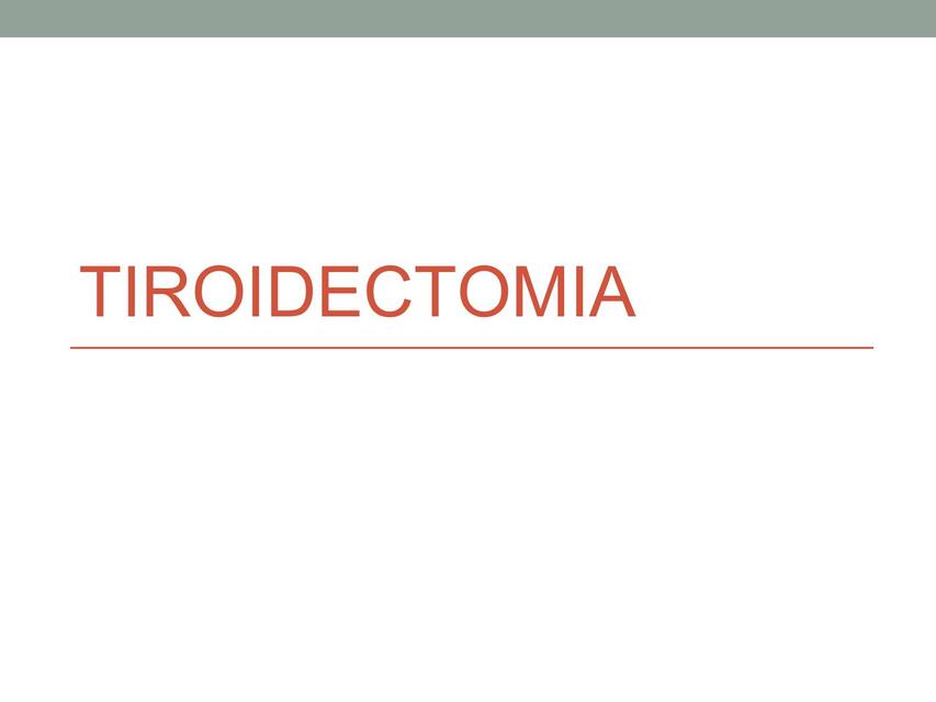 TIROIDECTOMIA