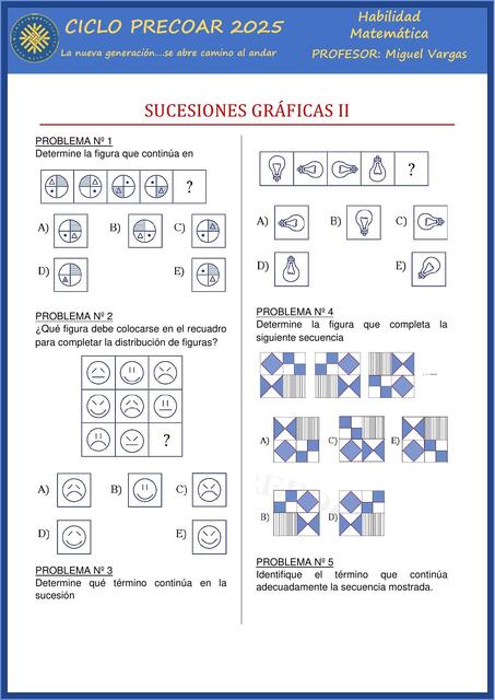 SUCESIONES GRÁFICAS II Práctica martes 17 setiembr